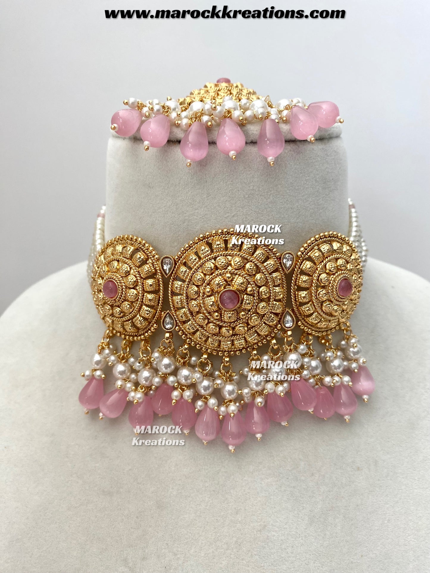Anuja Premium Quality Gold Plated statement choker set