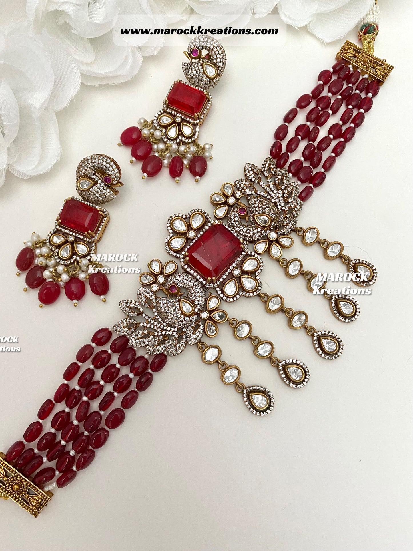 Premium Quality Tyani inspired Kundan gold plated statement choker set