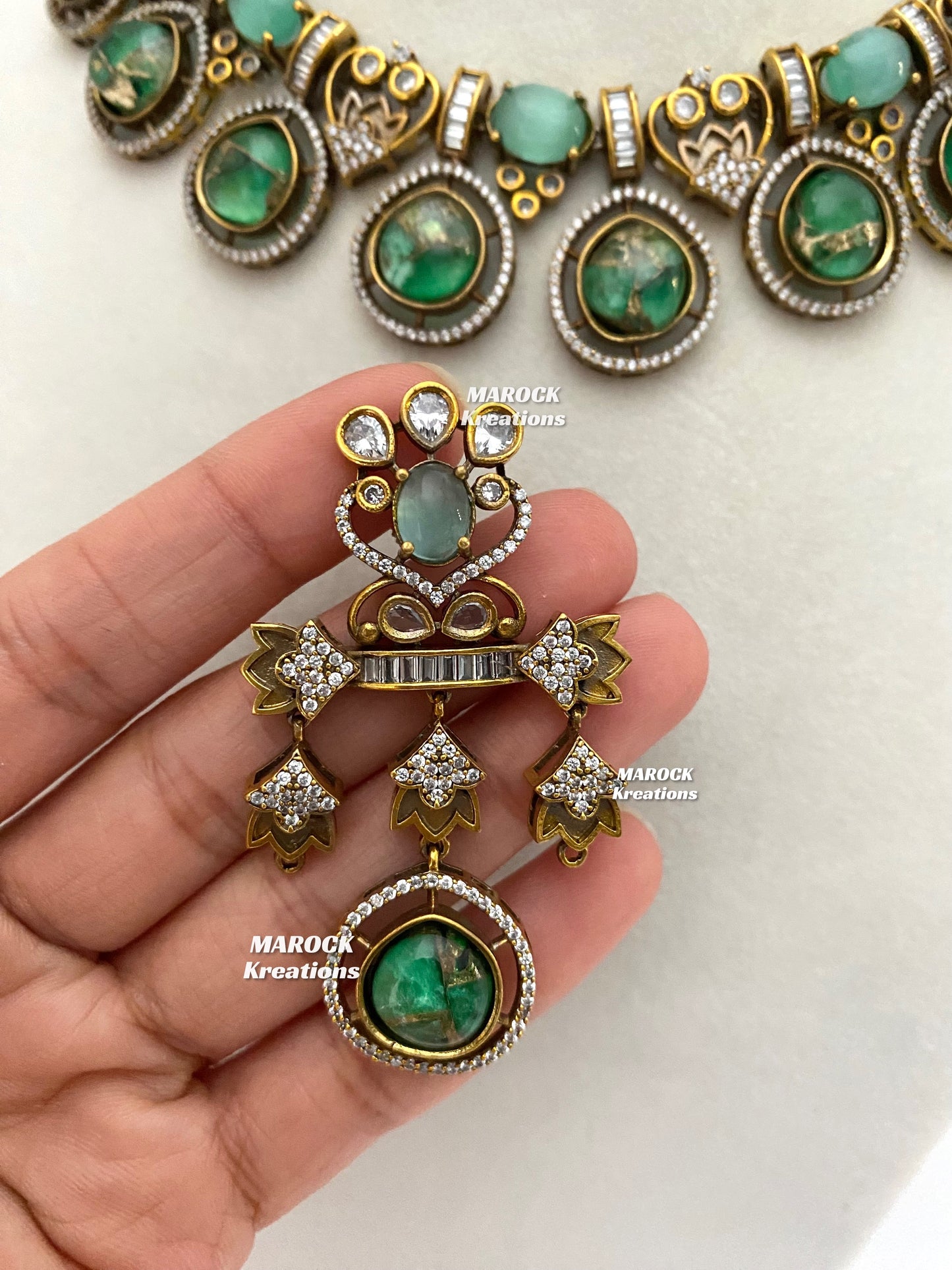 Siena Sabyasachi inspired Premium Quality Moissanite Kundan Necklace set