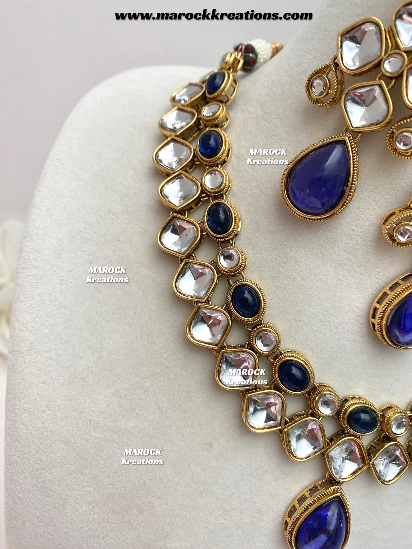 Romana Premium Quality Kundan Statement Necklace set