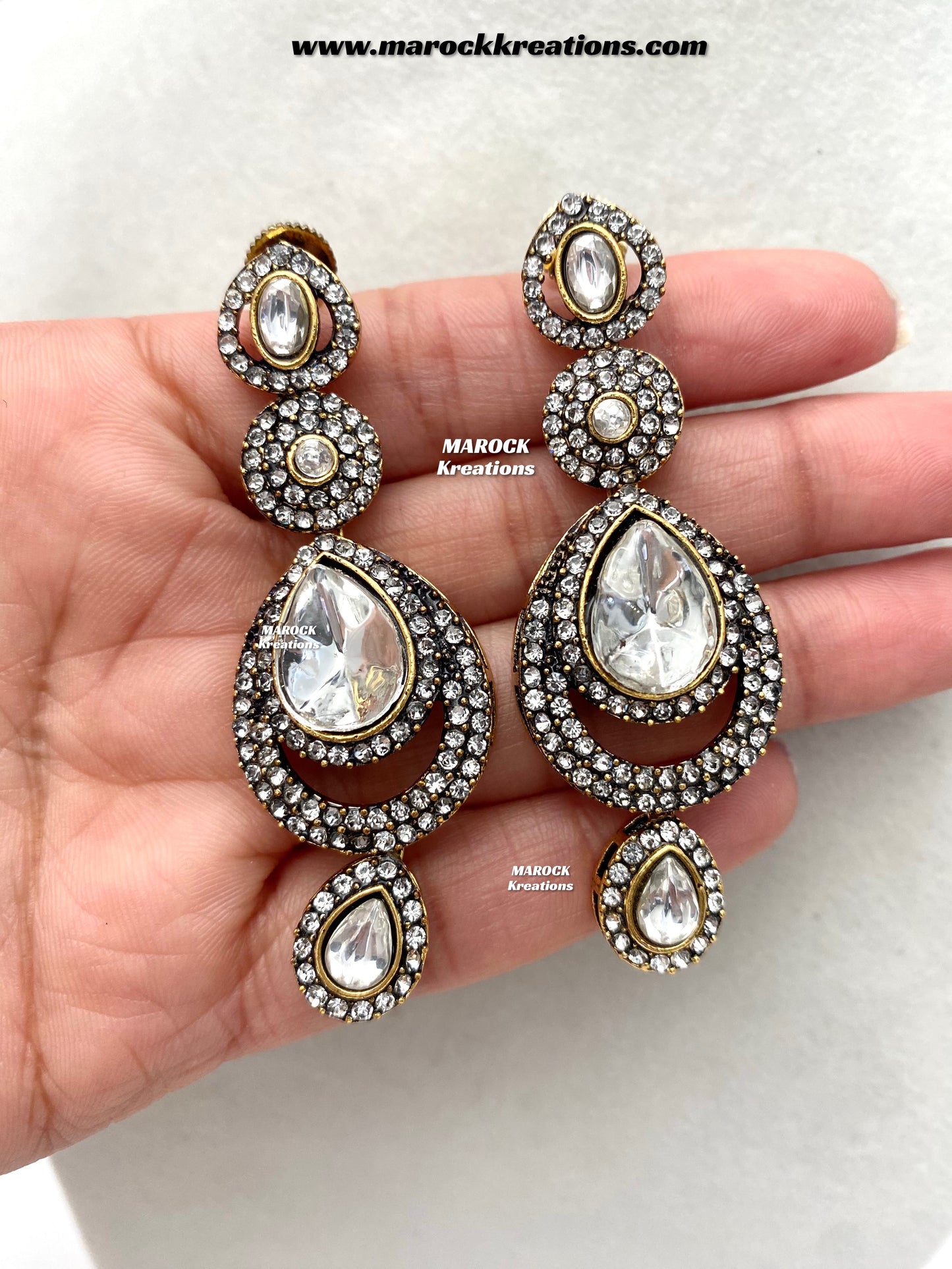Sanjna Victorian Kundan Statement Necklace set
