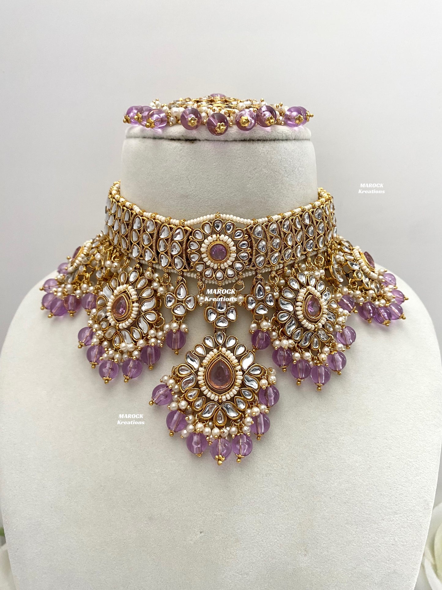 Bhavika Premium Quality Kundan choker/Necklace set