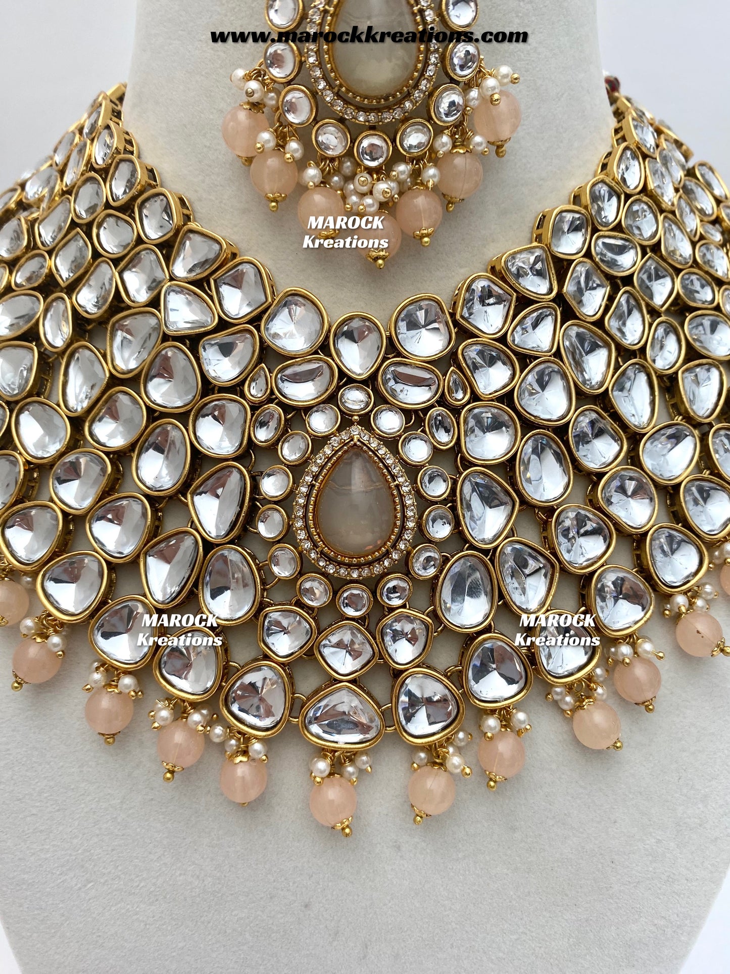 Ruhi Premium Quality Statement Kundan Necklace/Bridal set