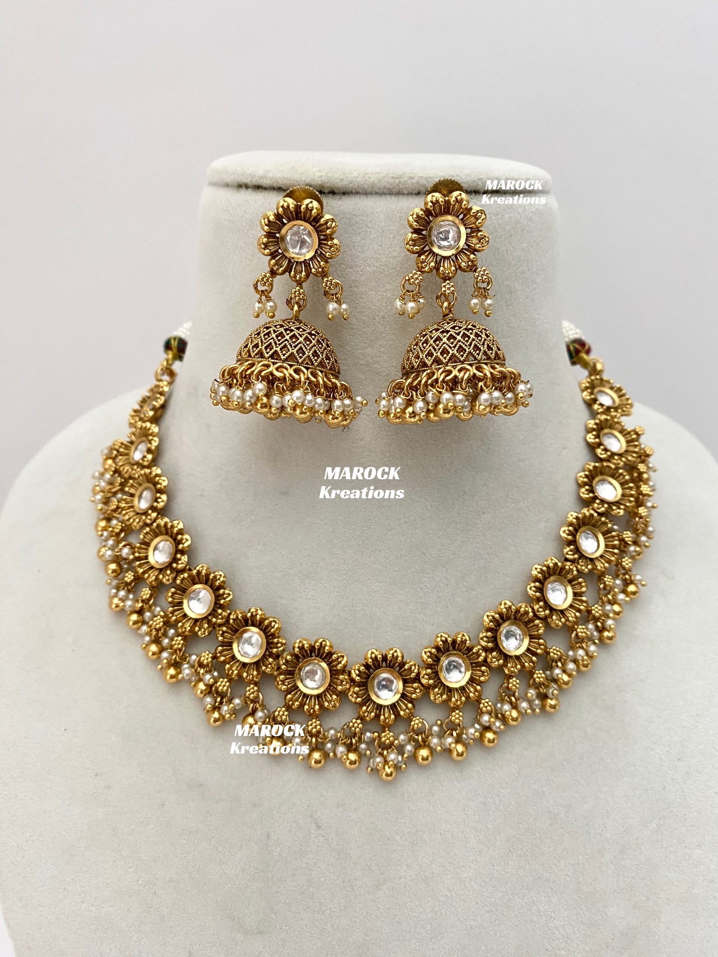 Ariane Premium Quality Gold Plated Kundan Necklace set