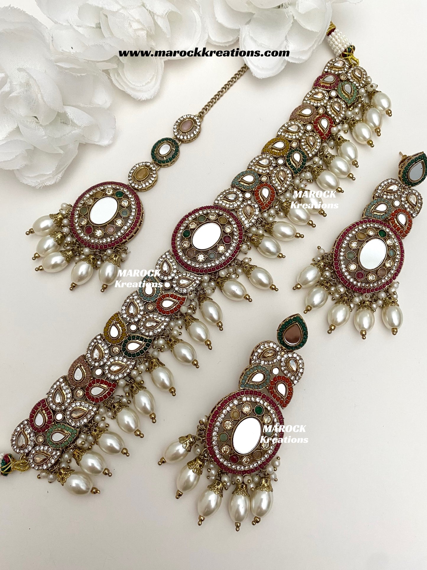 Resmin Premium Quality Mirror Choker set