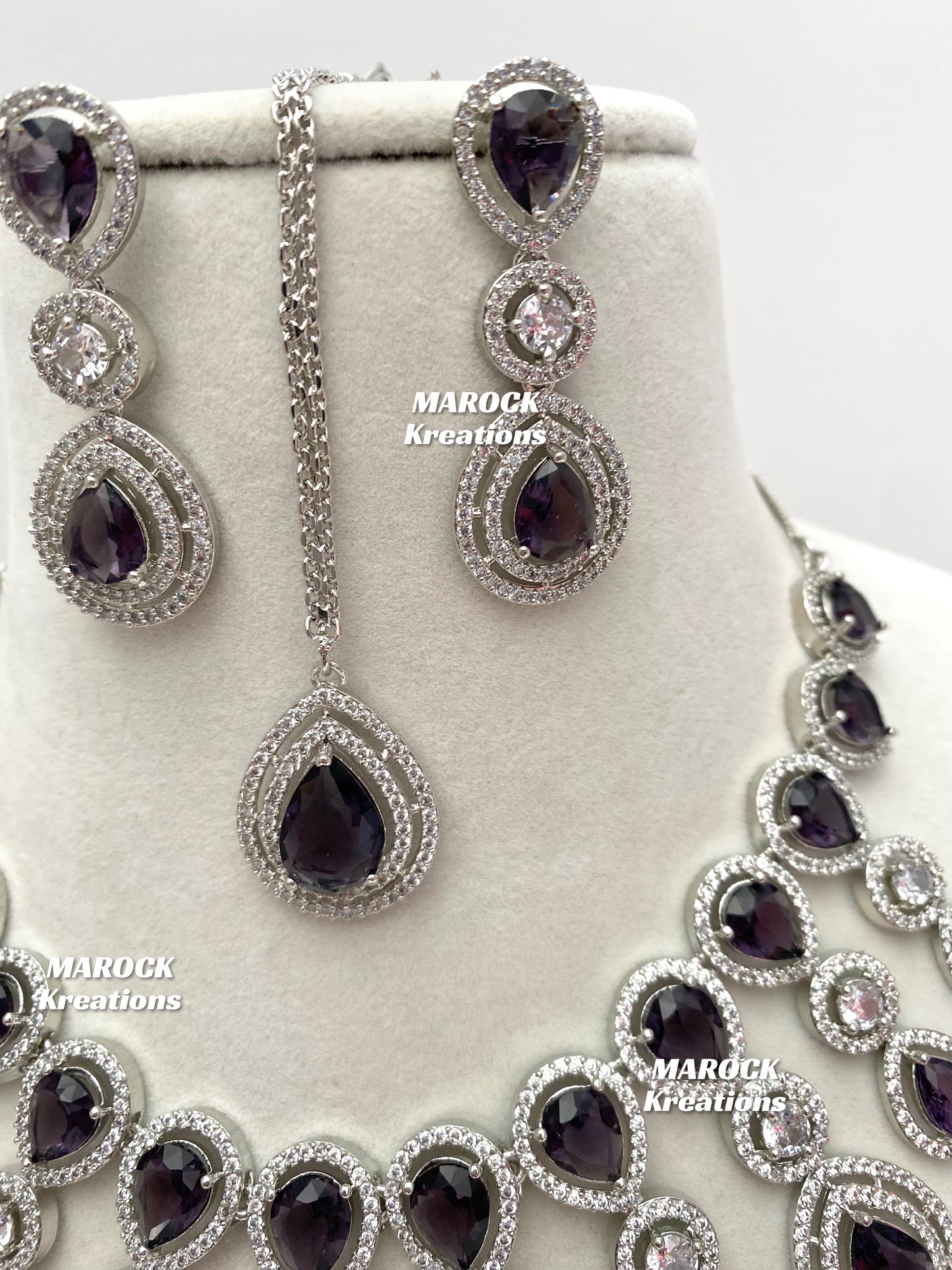 Soha American Diamond Necklace set