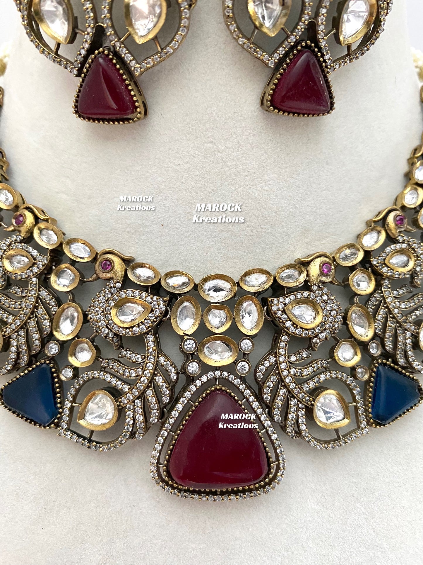 Anisha Sabyasachi inspired Premium Quality Moissanite Kundan Statement Necklace set