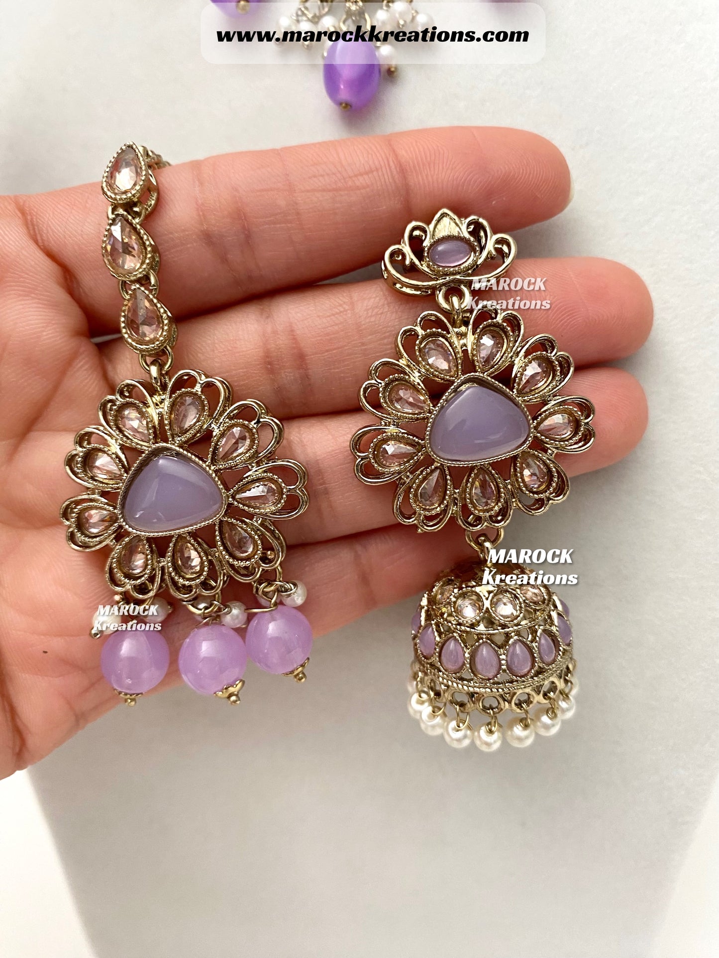 Amaira Antique Gold Polki choker set