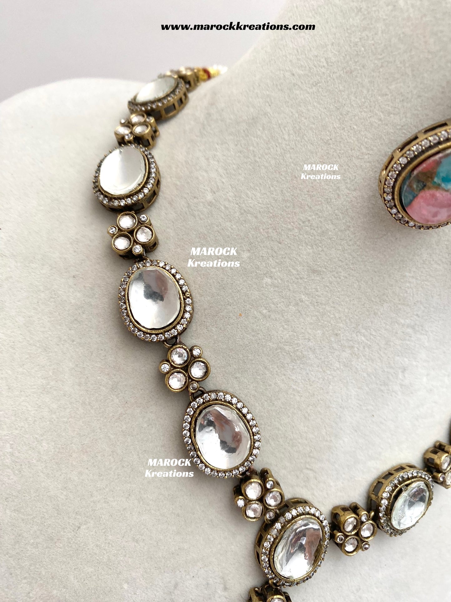 Sanjida Tyani inspired Victorian Kundan Statement Necklace set