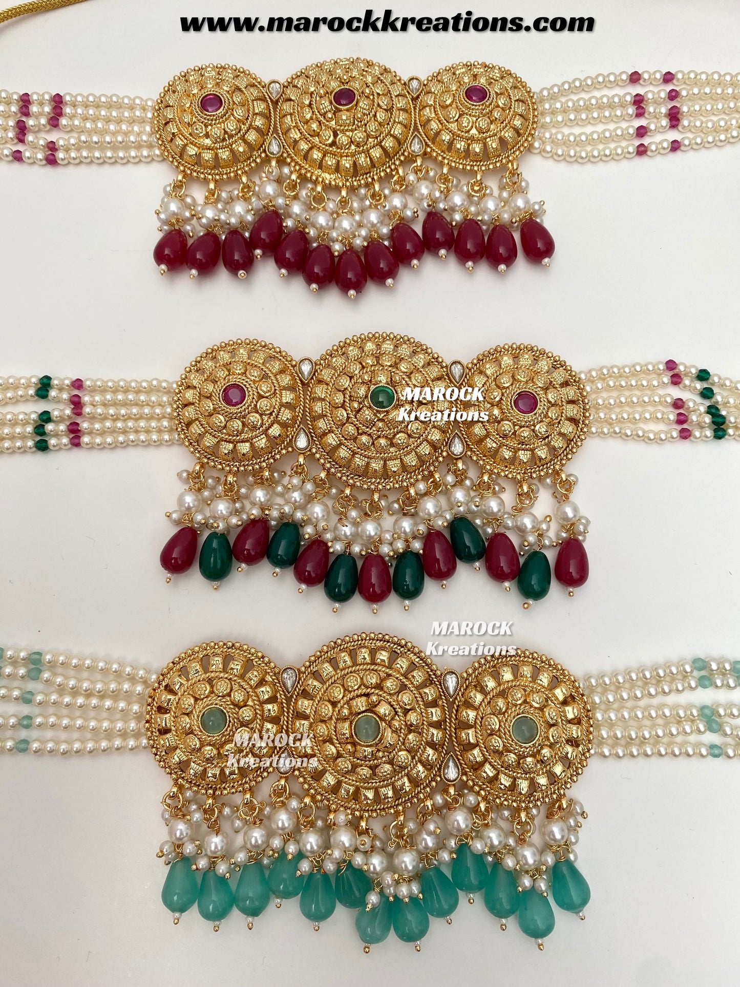 Anuja Premium Quality Gold Plated statement choker set