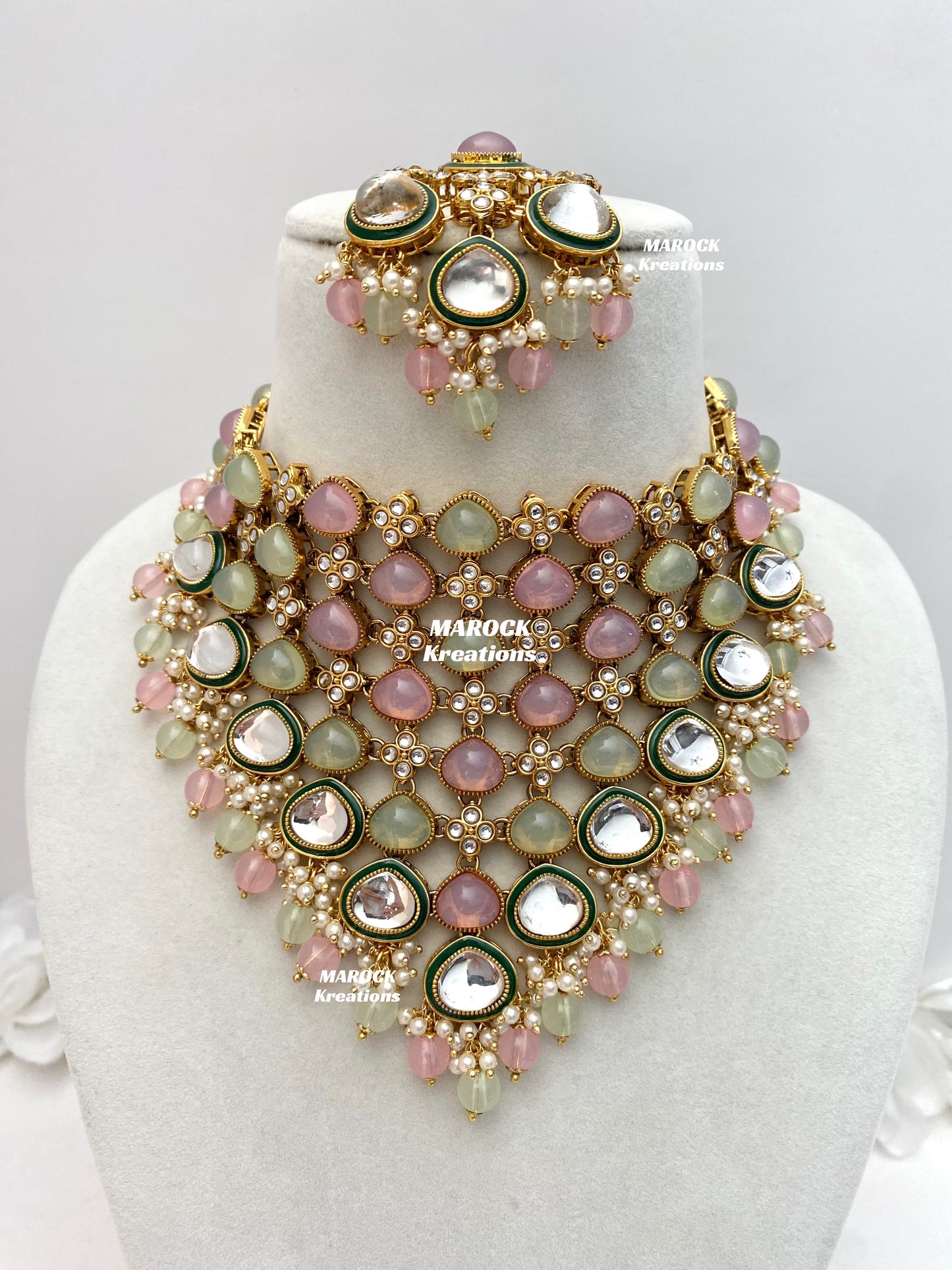 Connie Premium Quality Statement Kundan Necklace/Bridal set
