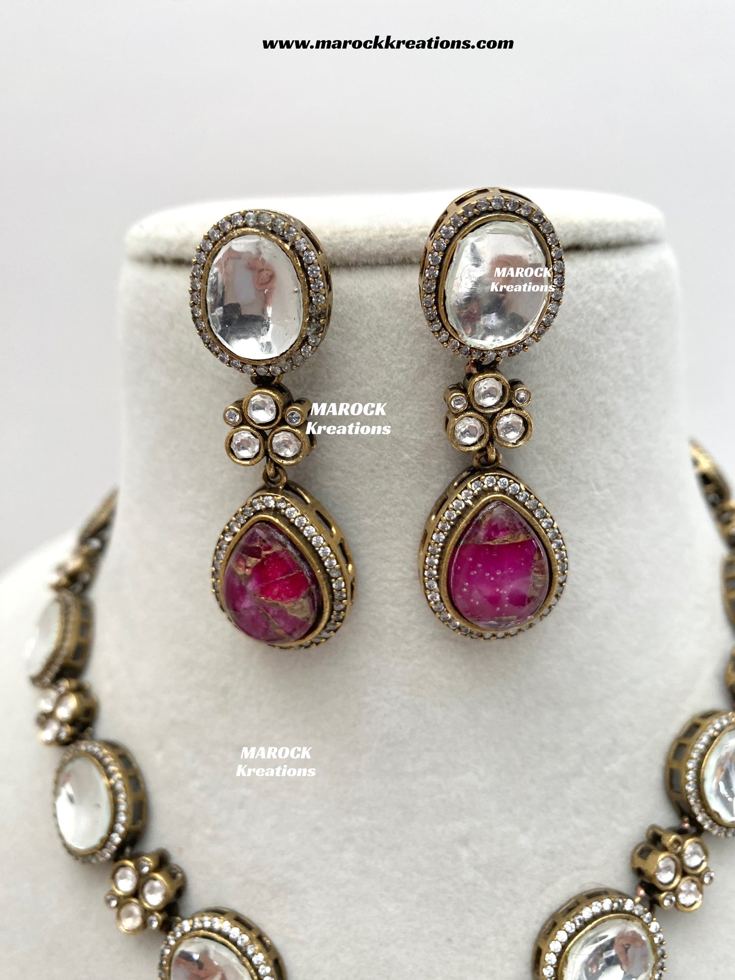 Sanjida Tyani inspired Victorian Kundan Statement Necklace set