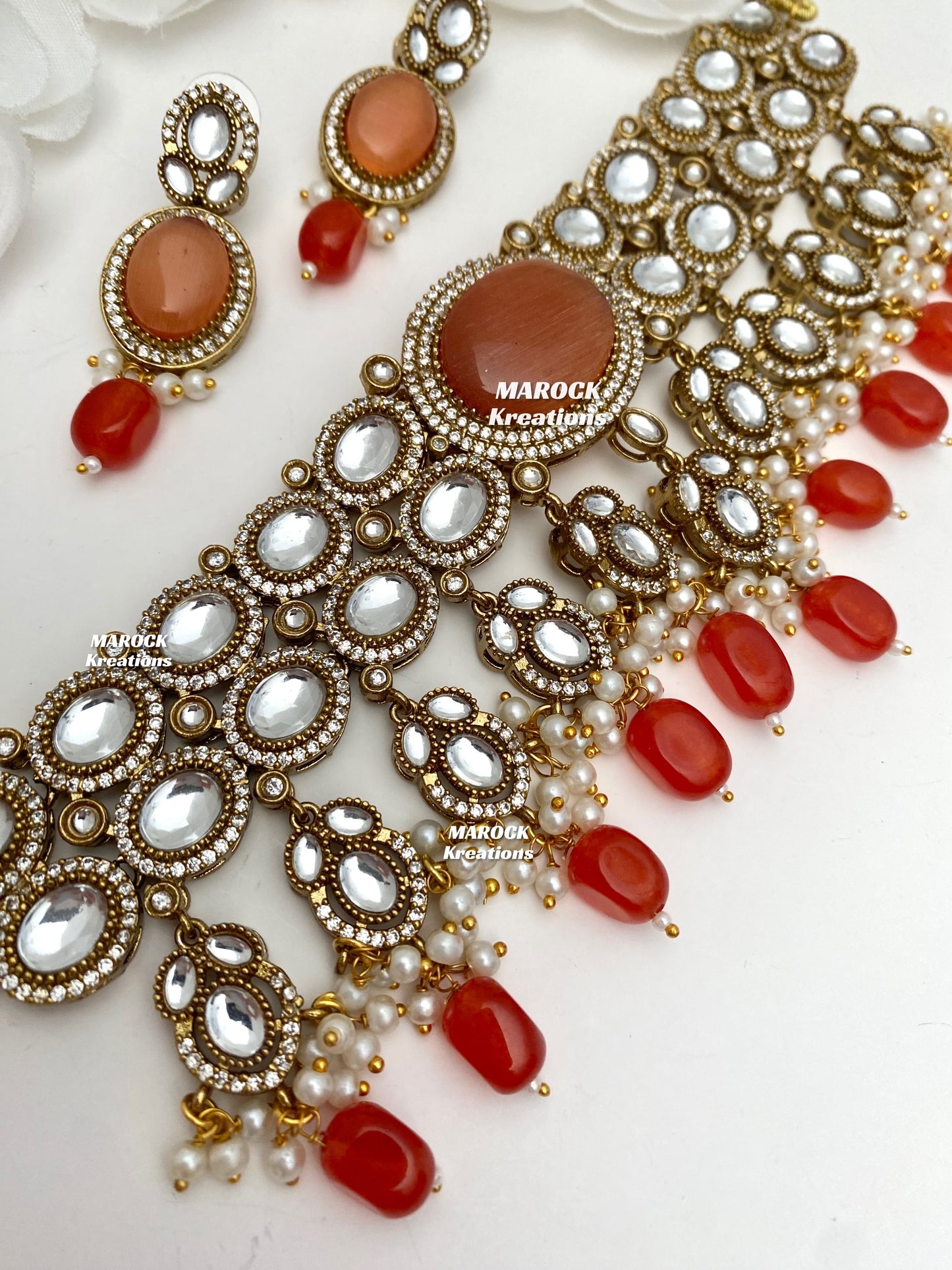 Danica Sabyasachi inspired Premium Quality Moissanite Kundan Statement Choker set