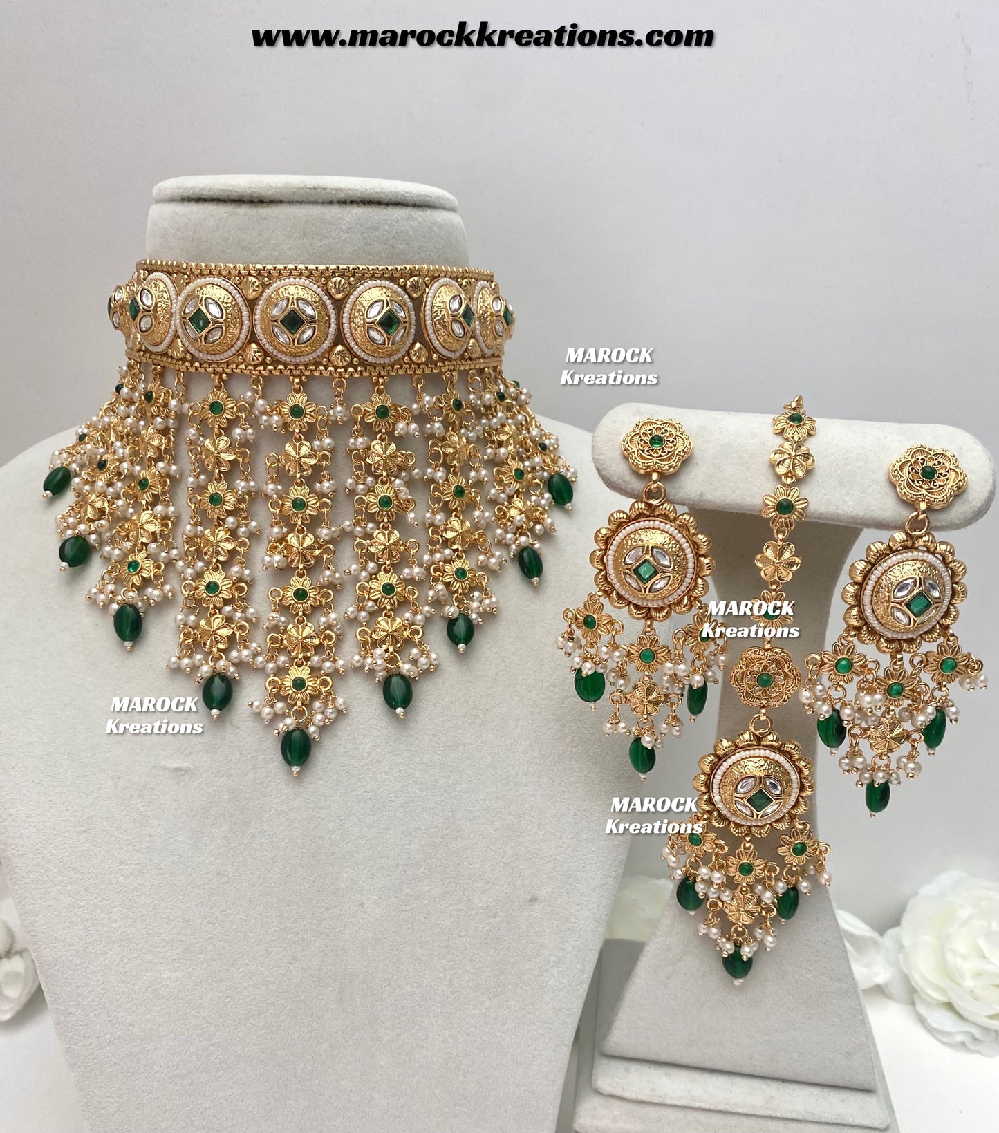 Nayeli Premium Quality Gold Plated statement choker set