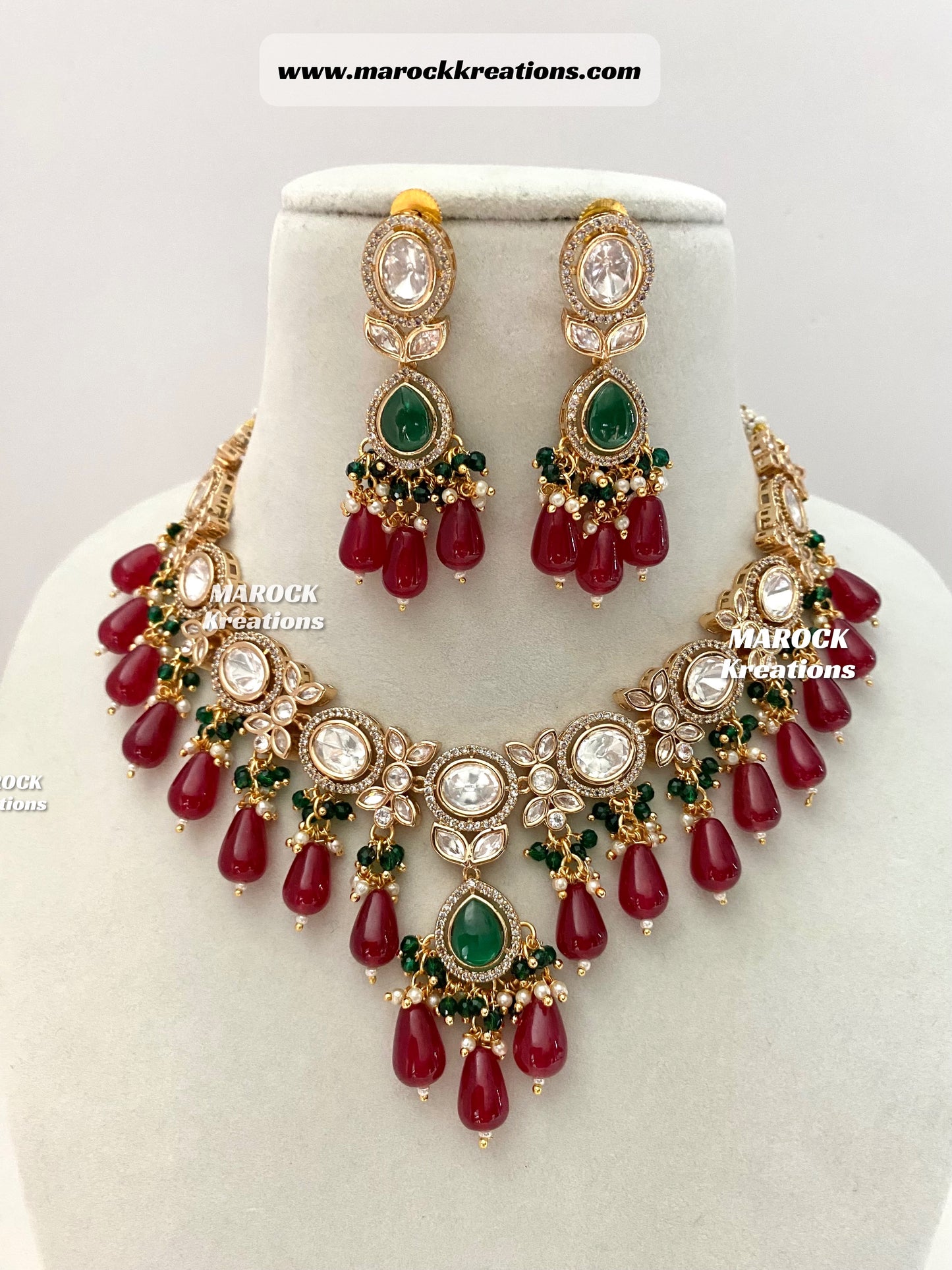 Premium Quality Tyani inspired Kundan gold plated Necklace set