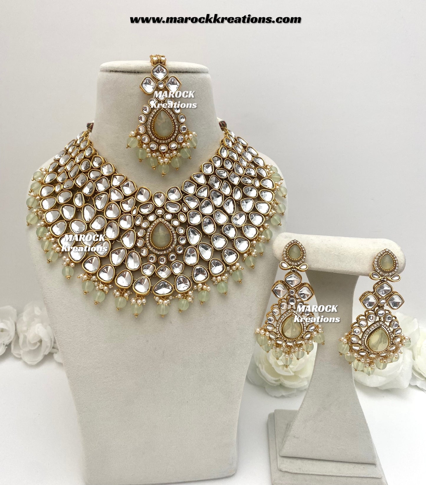 Ruhi Premium Quality Statement Kundan Necklace/Bridal set