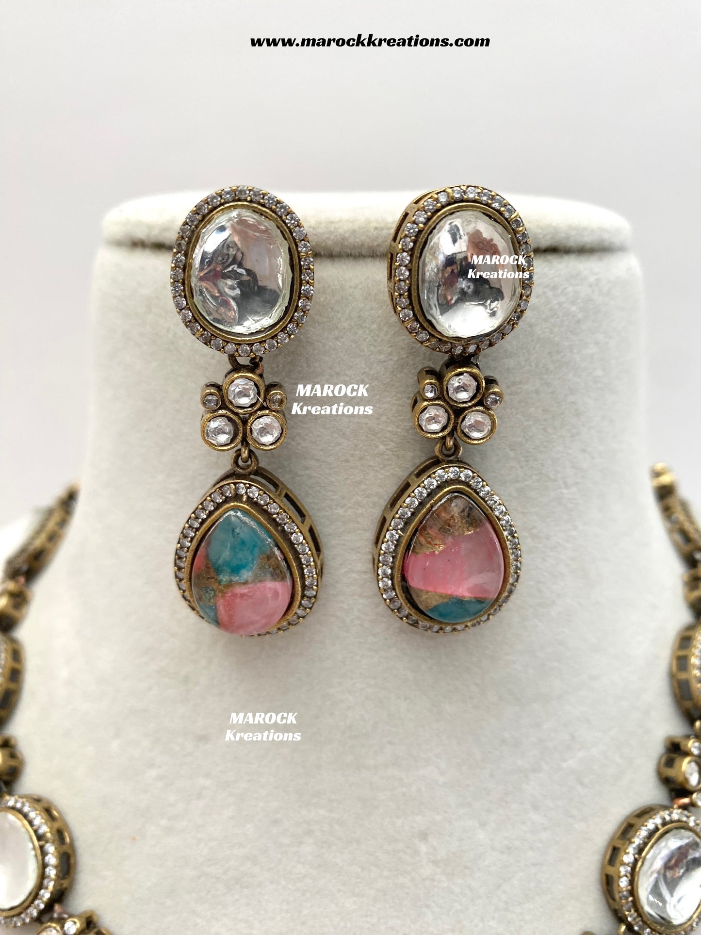 Sanjida Tyani inspired Victorian Kundan Statement Necklace set