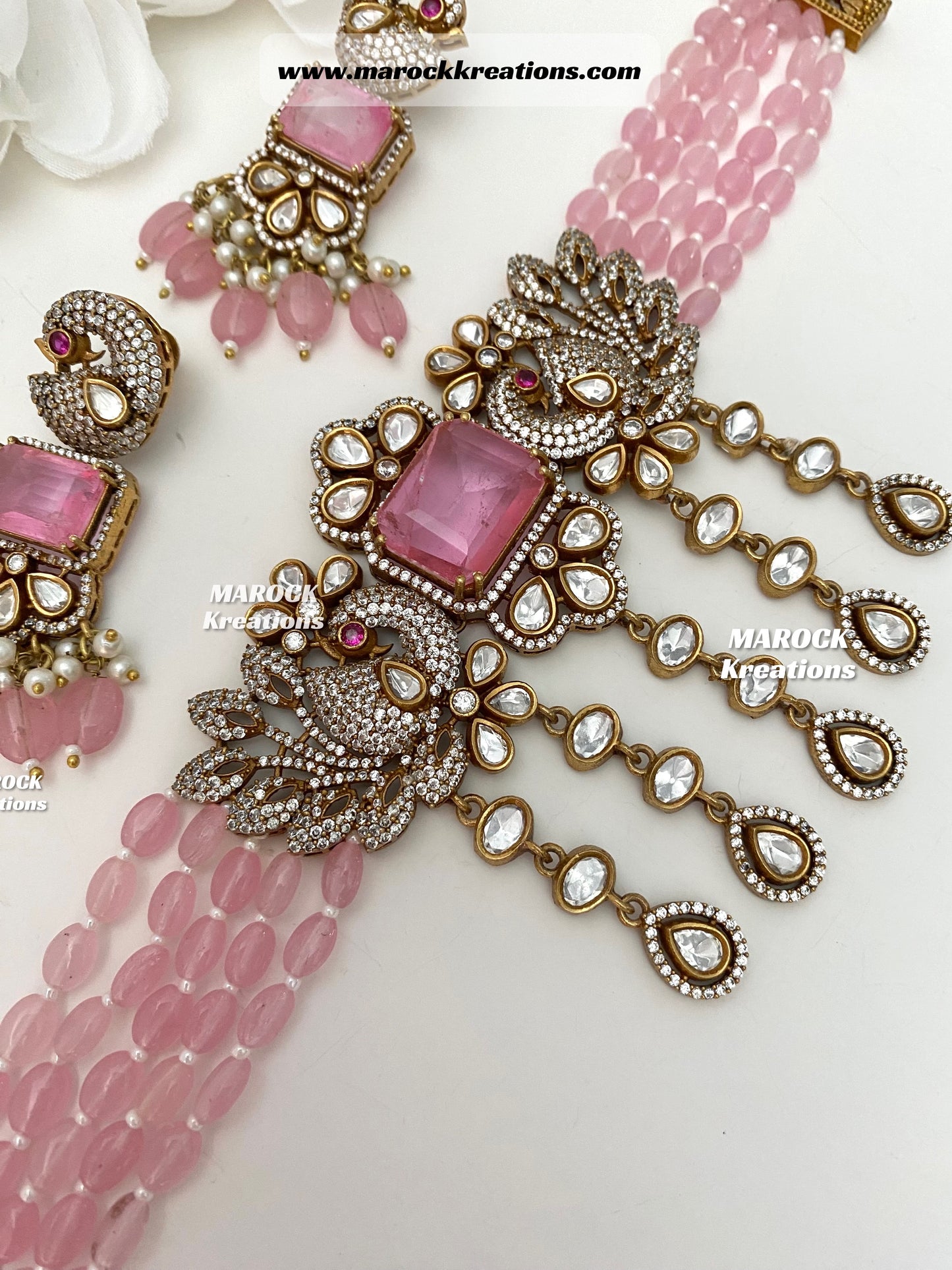 Premium Quality Tyani inspired Kundan gold plated statement choker set