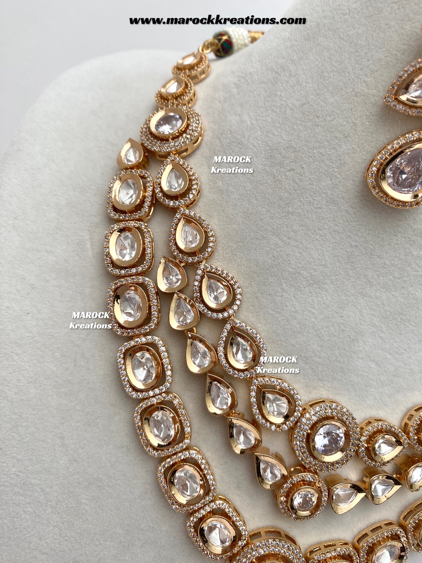 Mahnoor Premium Quality Tyani inspired Gold plated statement necklace set