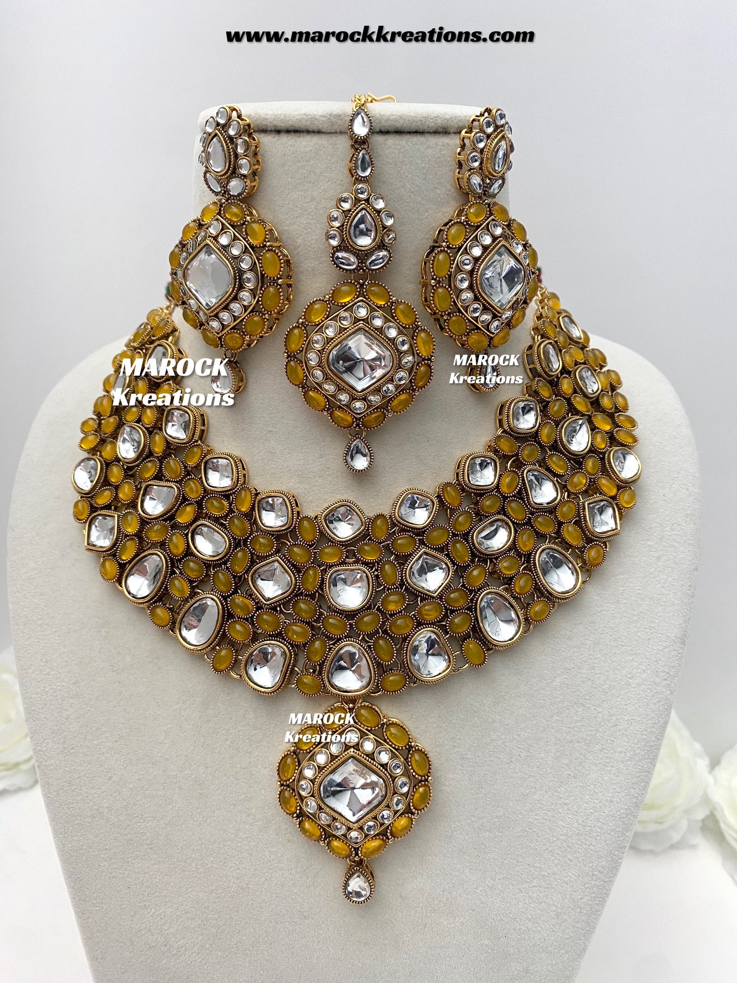 Roksana Sabyasachi inspired Premium Quality Kundan Statement Necklace set