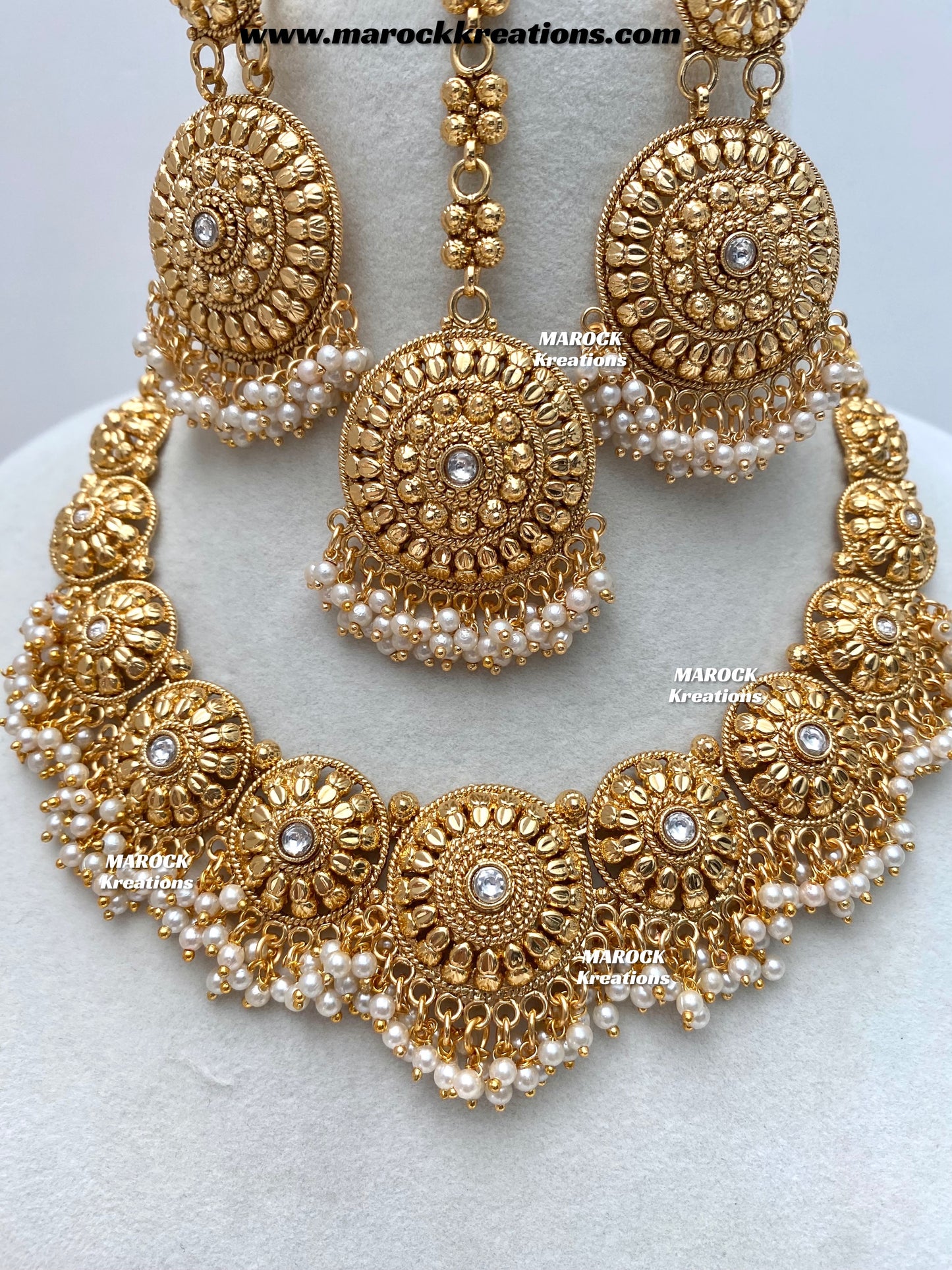 Roxana Premium Quality Gold Plated necklace set