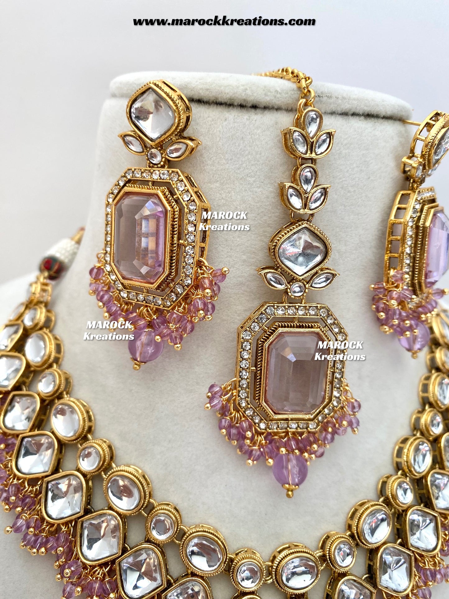 Shabnam Premium Quality Kundan Statement Necklace set