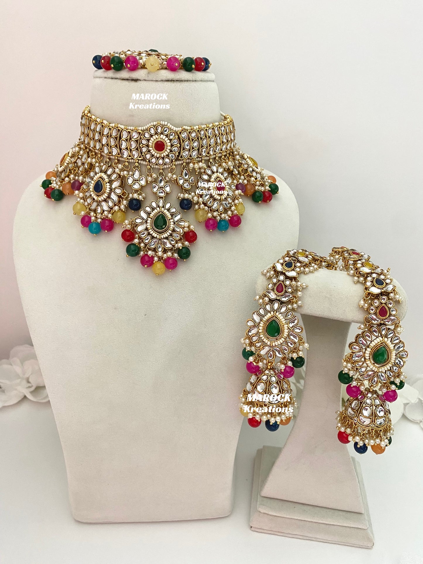 Bhavika Premium Quality Kundan choker/Necklace set