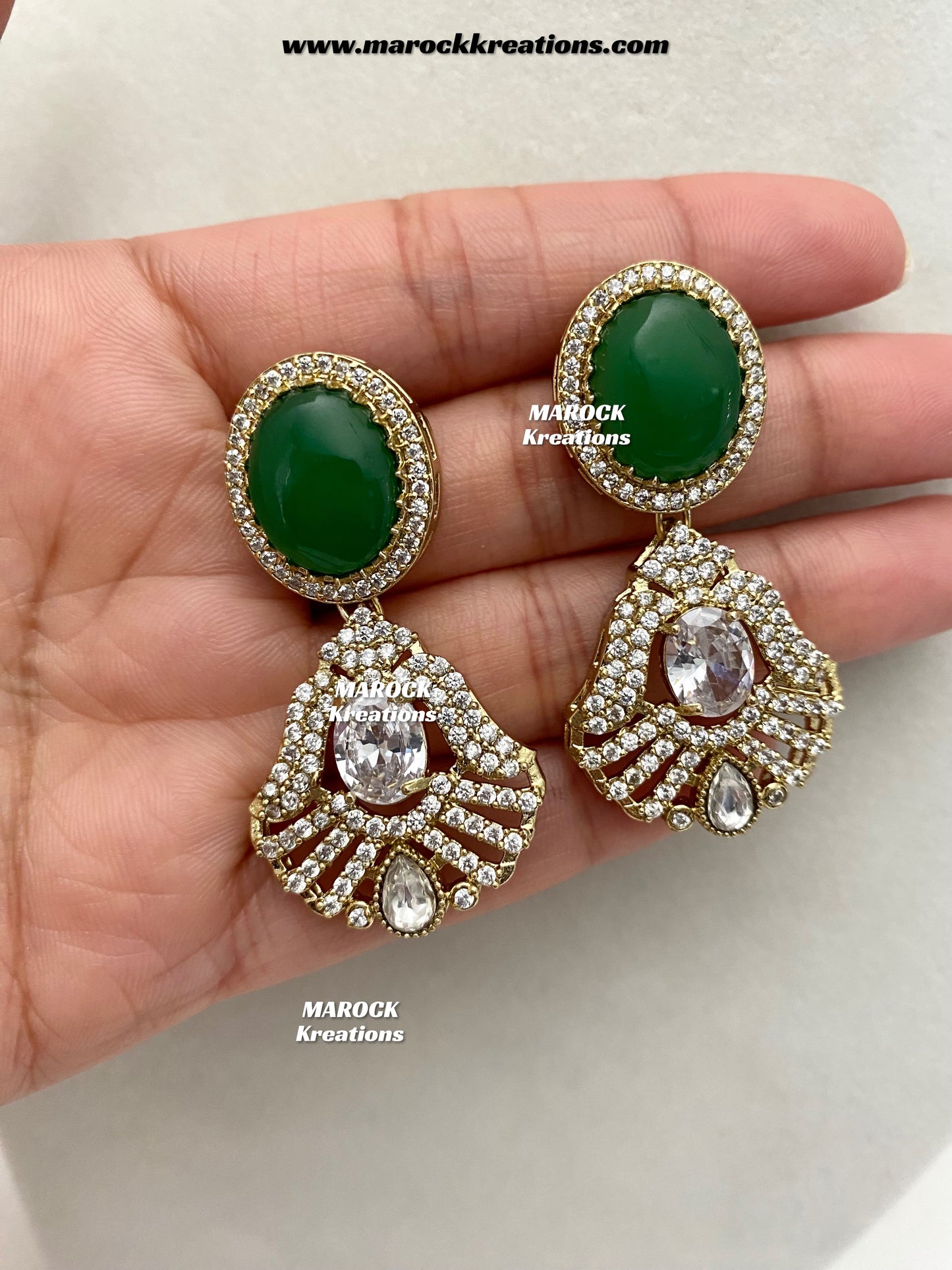 Salina Premium Quality Moissanite Kundan triple layer Necklace set