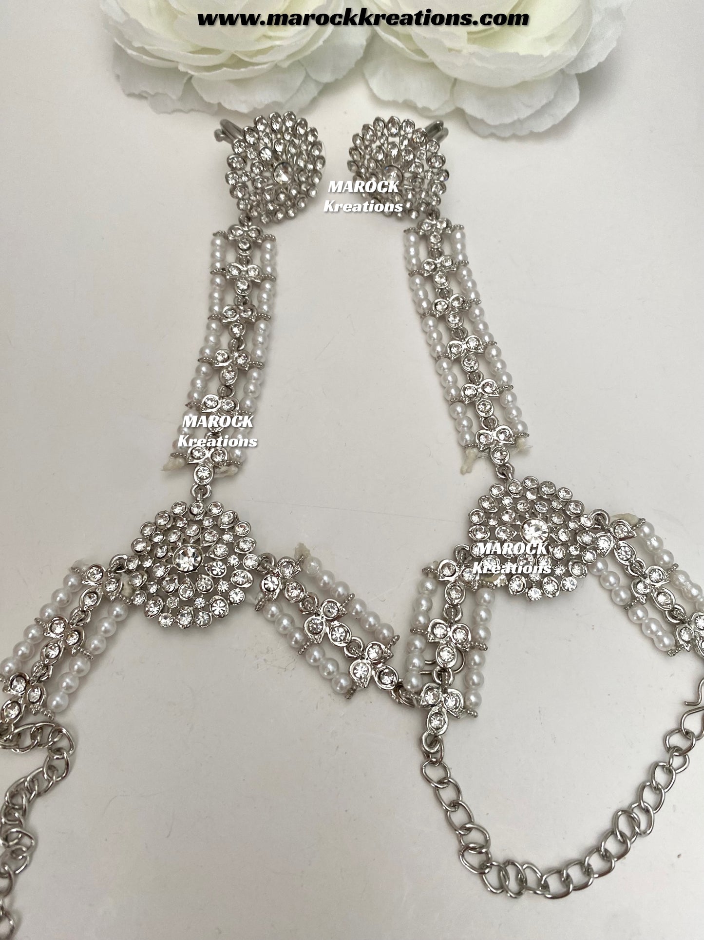 Zohra Premium Quality Pakistani Silver Bridal set/bridal jewelry