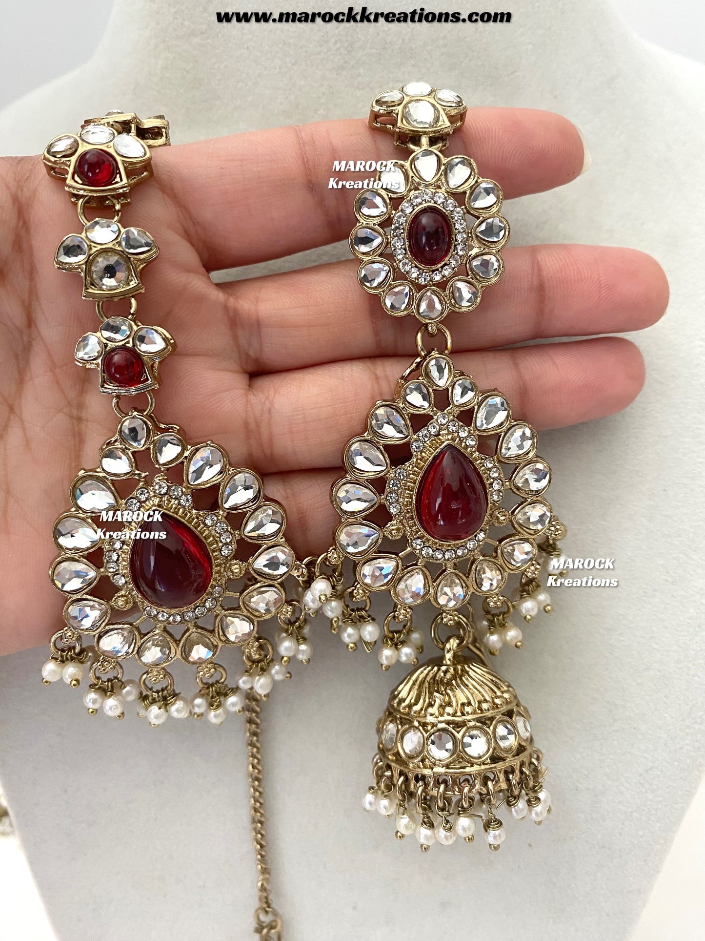 Lisha Uncut Polki Statement Necklace set/Bridal set