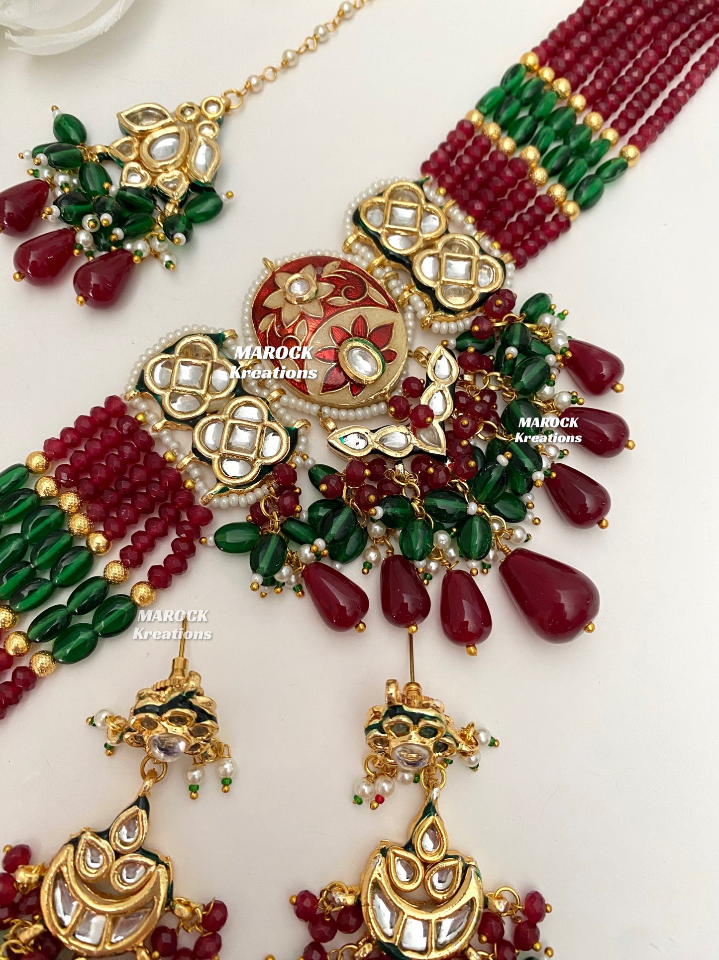 Nagma Premium Quality Kundan Meenakari Statement Choker set