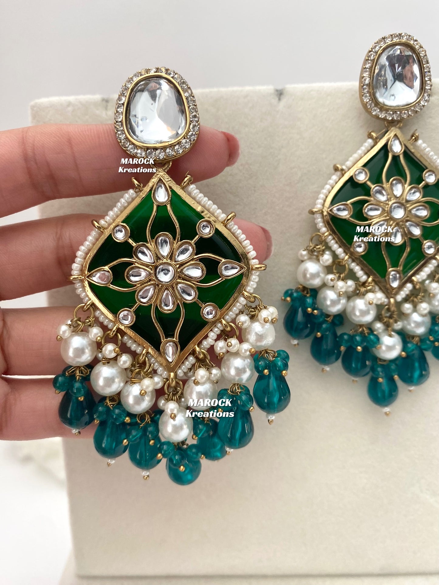 Rosie Kundan Statement Earrings