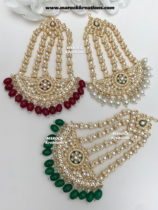 Amelia Kundan oversized Jhoomer/Passa