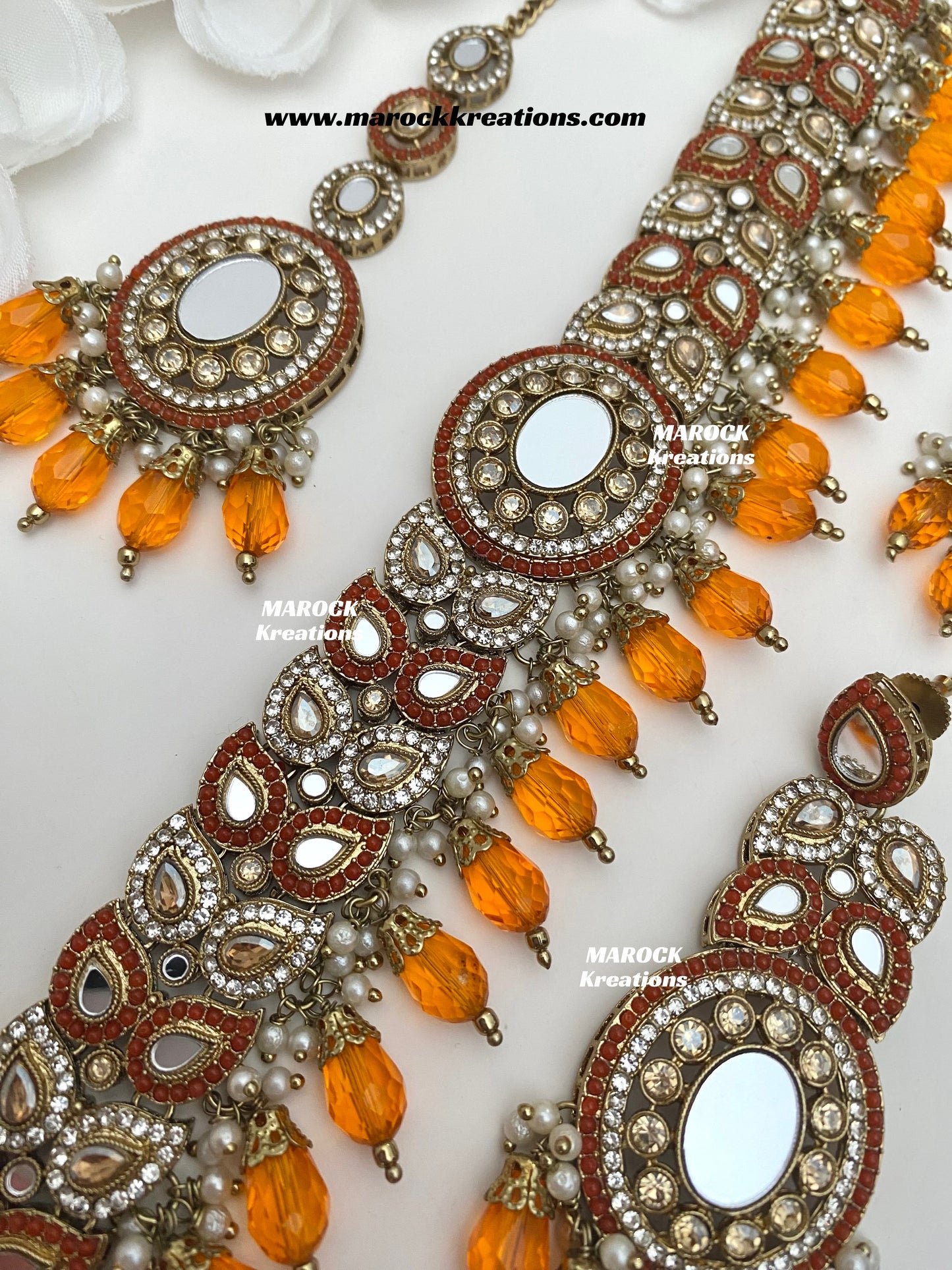Resmin Premium Quality Mirror Choker set