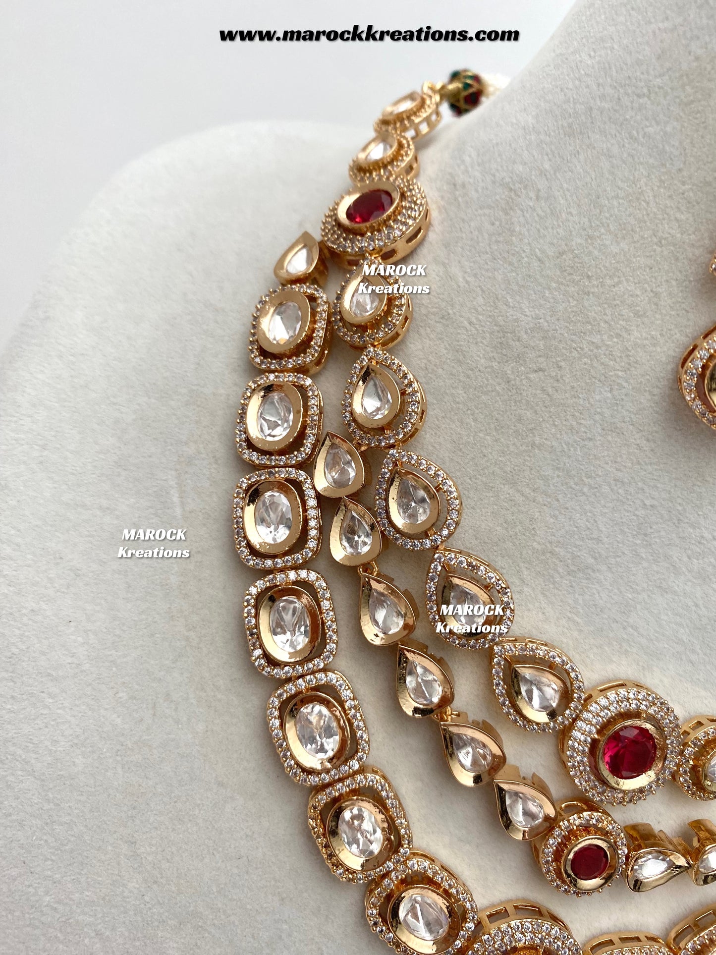 Mahnoor Premium Quality Tyani inspired Gold plated statement necklace set