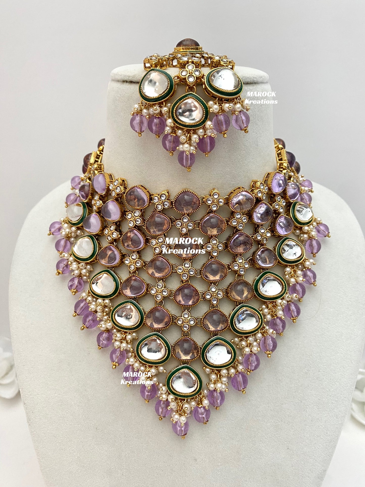 Connie Premium Quality Statement Kundan Necklace/Bridal set