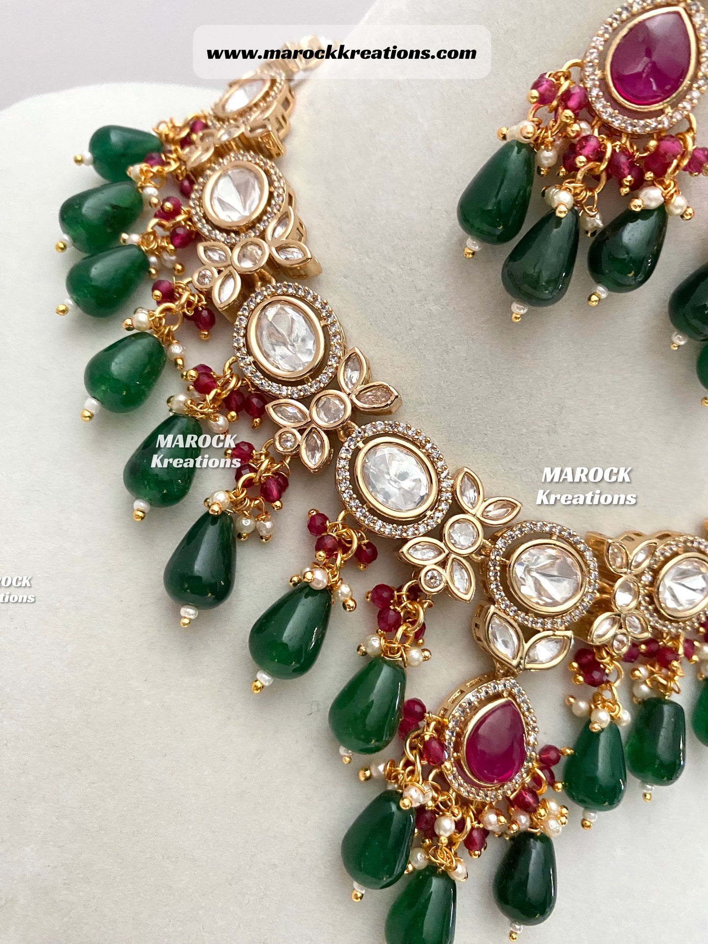 Premium Quality Tyani inspired Kundan gold plated Necklace set
