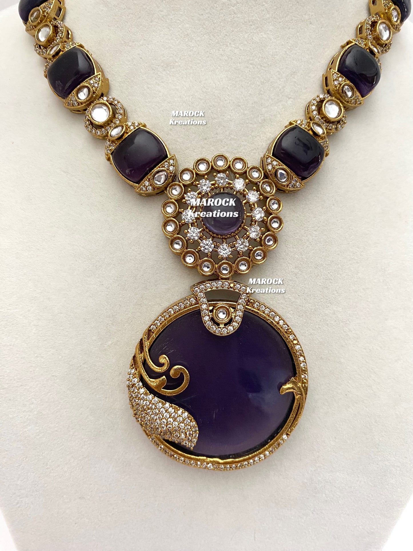 Haniya Sabyasachi inspired Premium Quality Moissanite Kundan Statement Necklace set