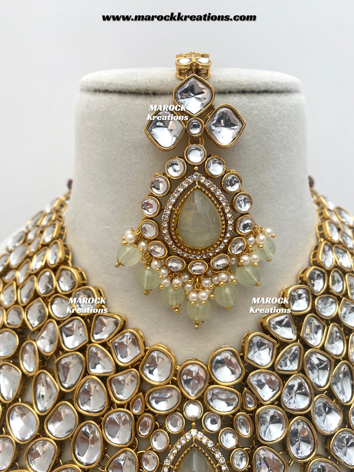 Ruhi Premium Quality Statement Kundan Necklace/Bridal set