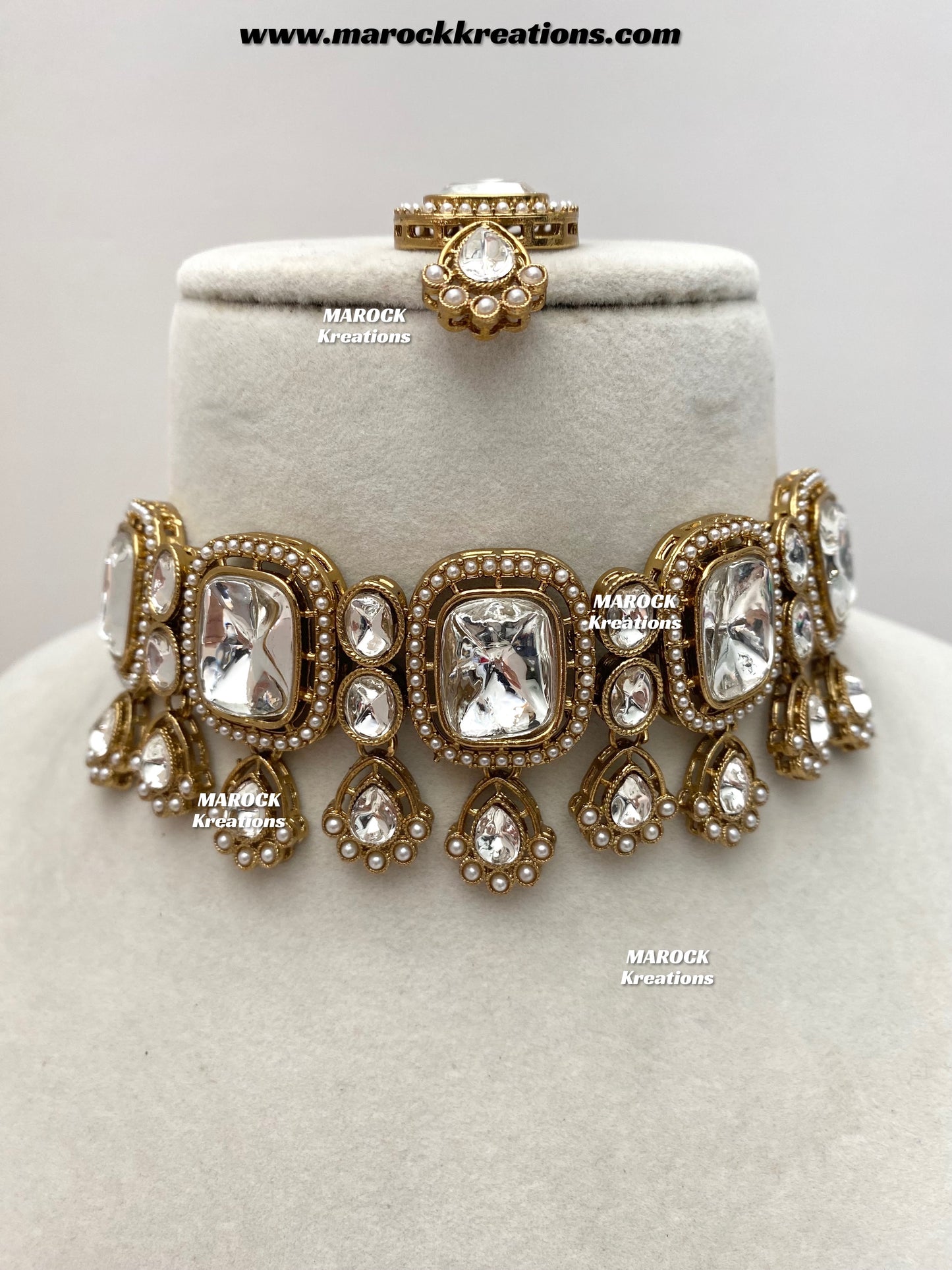 Charlie Premium Quality Kundan Statement Choker set