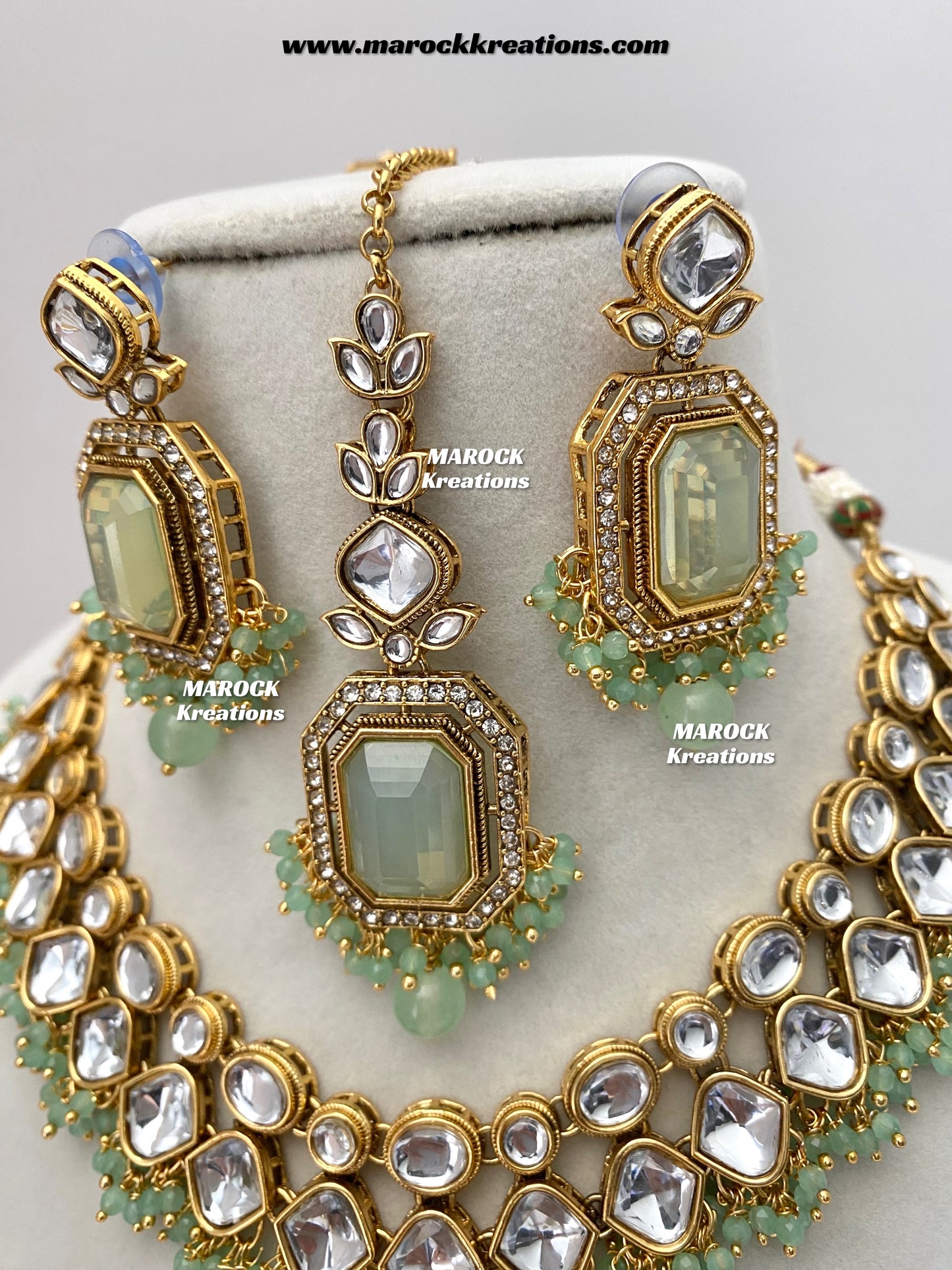 Shabnam Premium Quality Kundan Statement Necklace set