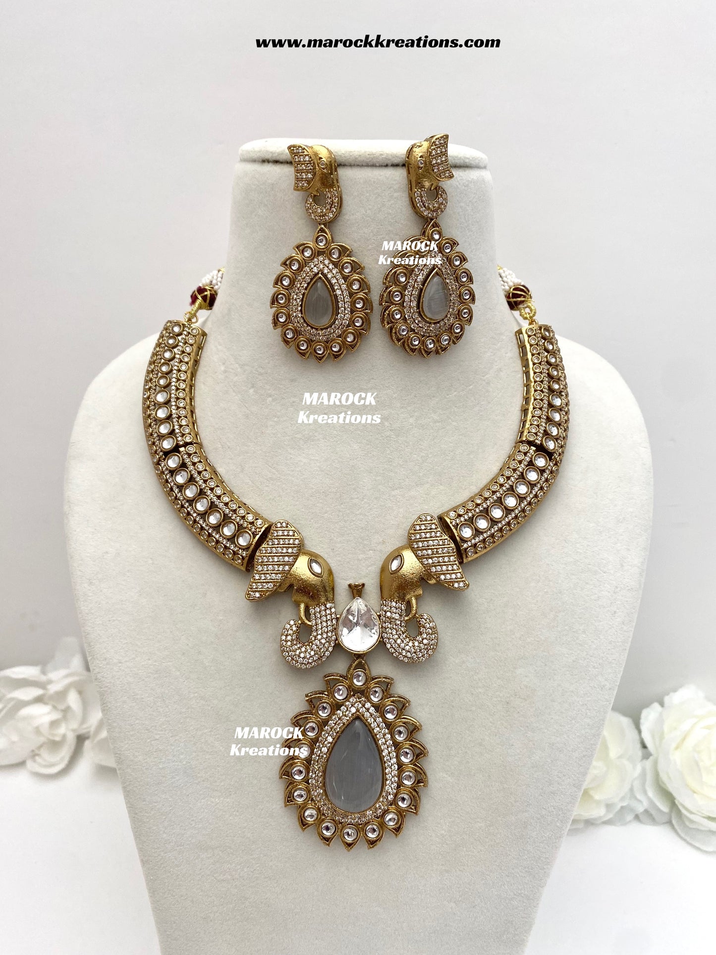 Eshita Sabyasachi inspired Premium Quality Moissanite Kundan Statement Necklace set