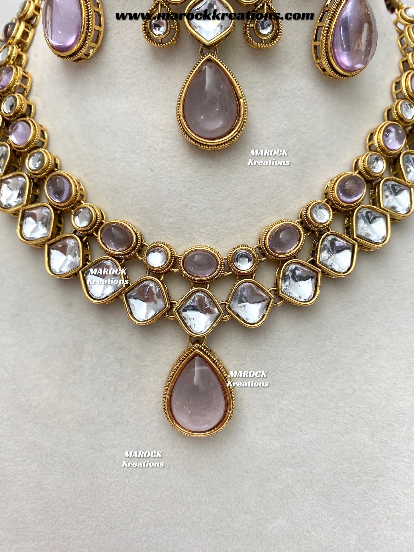 Romana Premium Quality Kundan Statement Necklace set