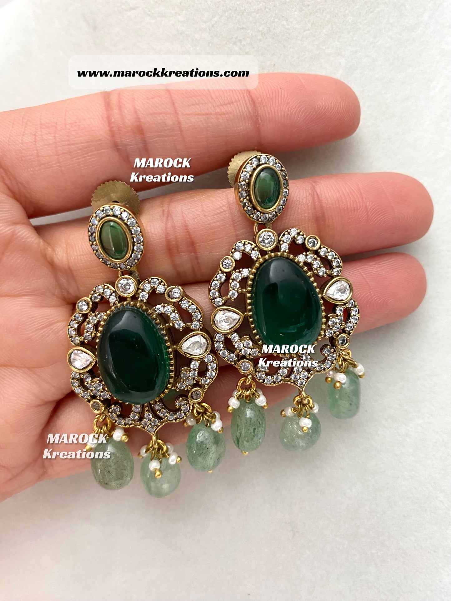 Premium Quality Moissanite Kundan Necklace set