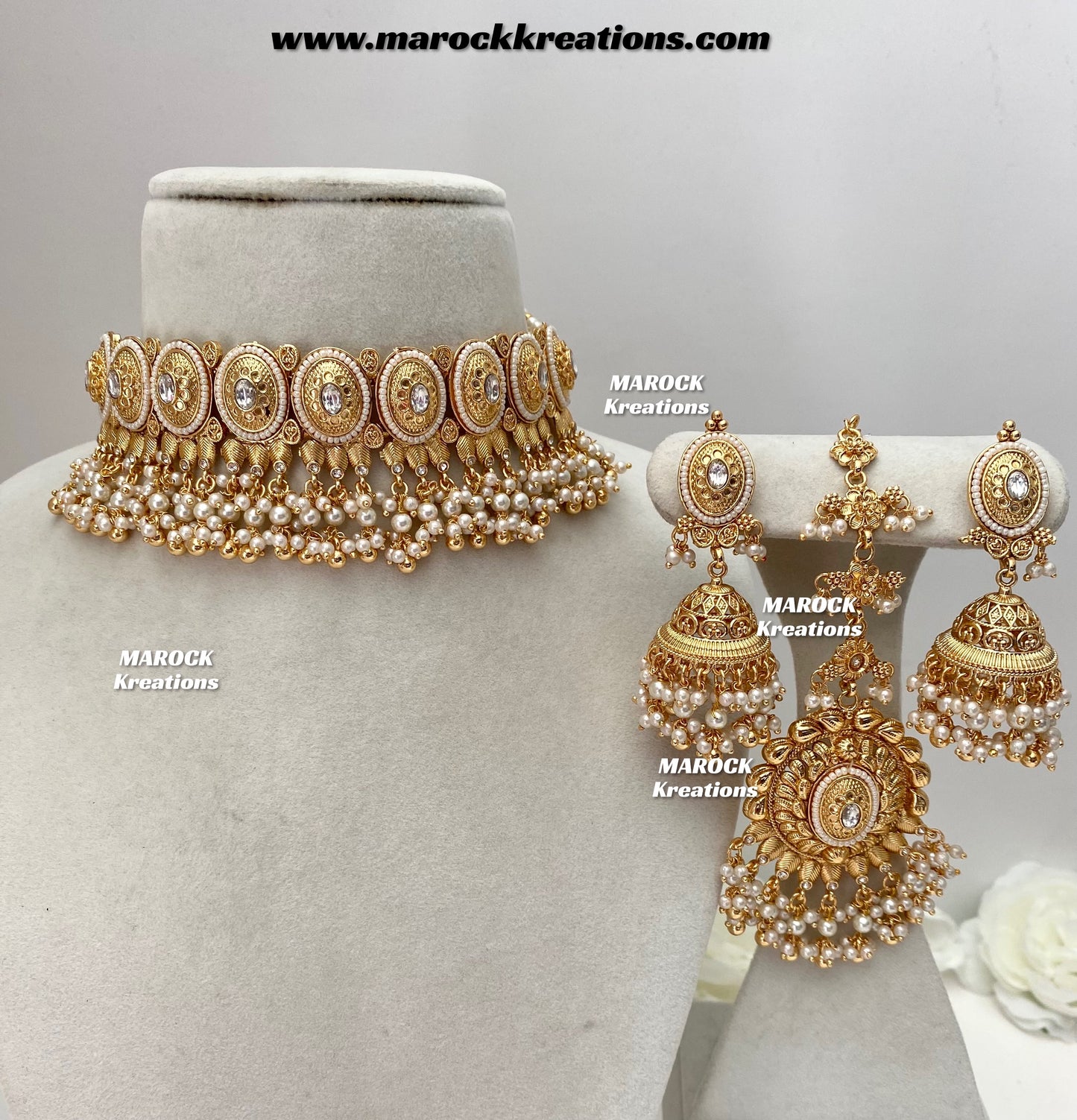 Lopa Premium Quality Gold Plated statement choker set