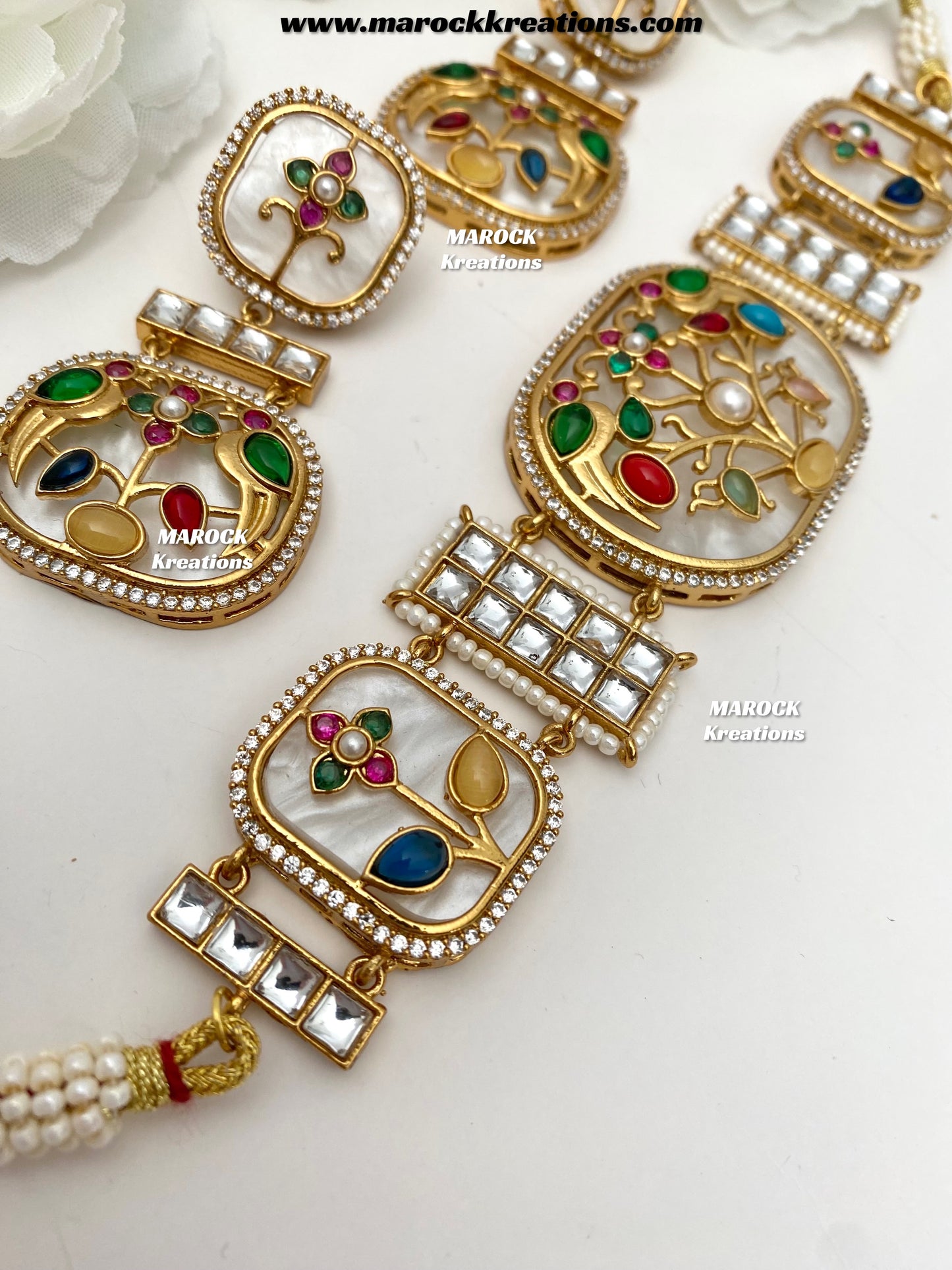 Swati Premium Quality sabyasachi inspired Statement kundan choker set