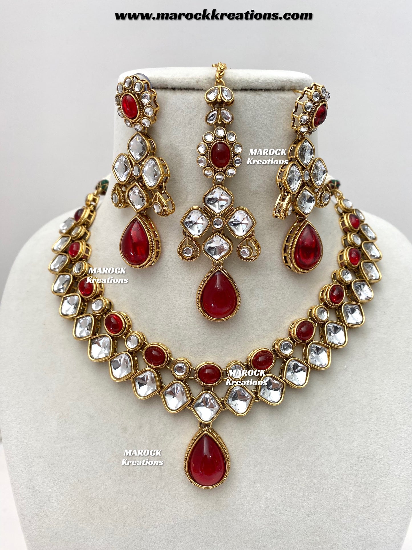 Romana Premium Quality Kundan Statement Necklace set