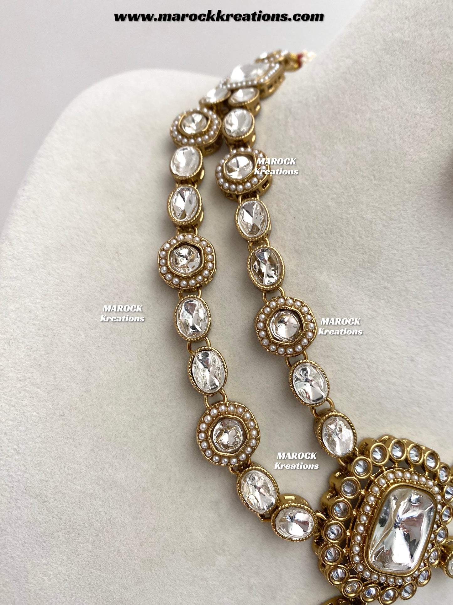 Saba Premium Quality Kundan statement necklace set