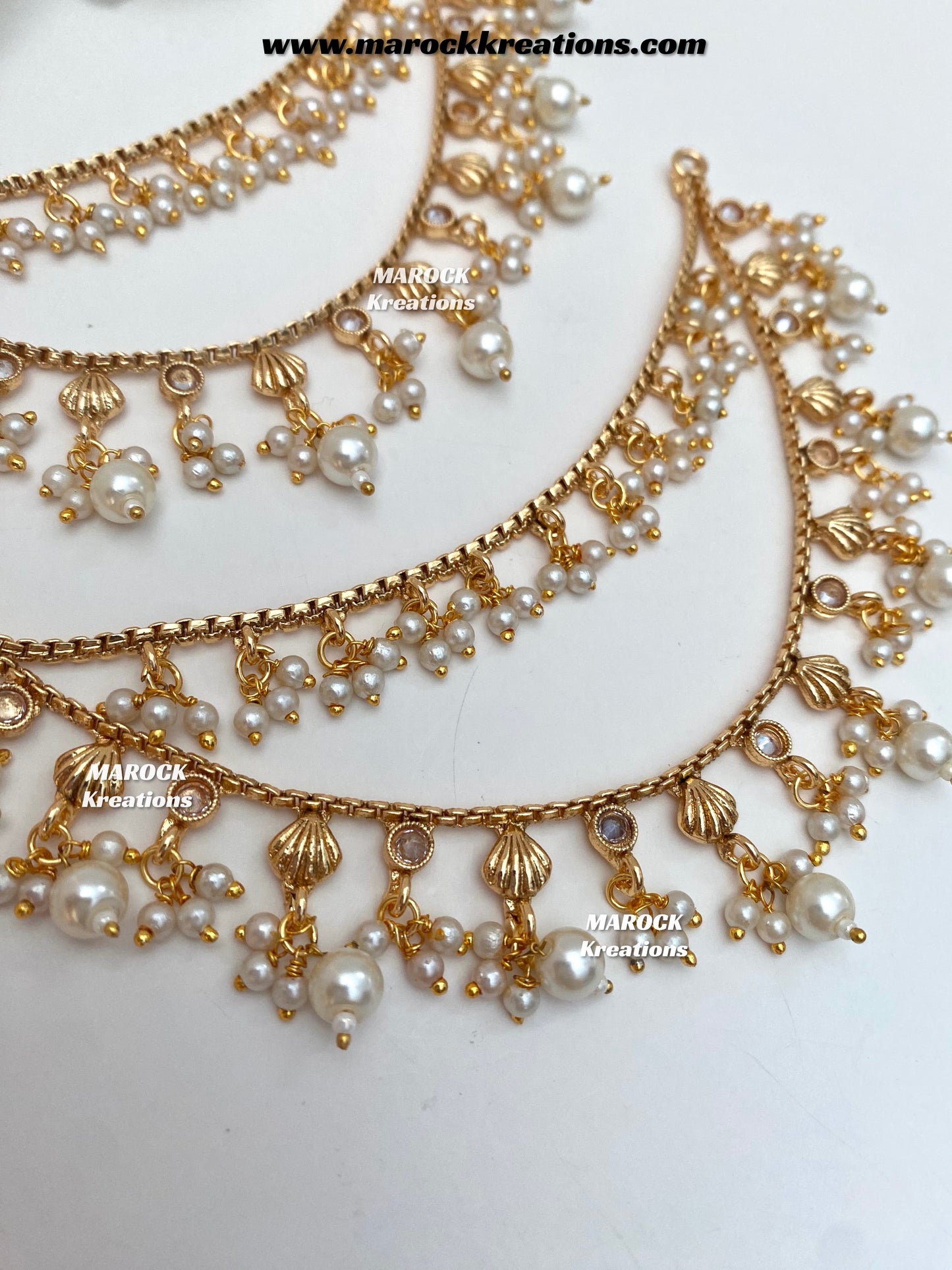 Leena Gold Plated Saharey/Ear chains