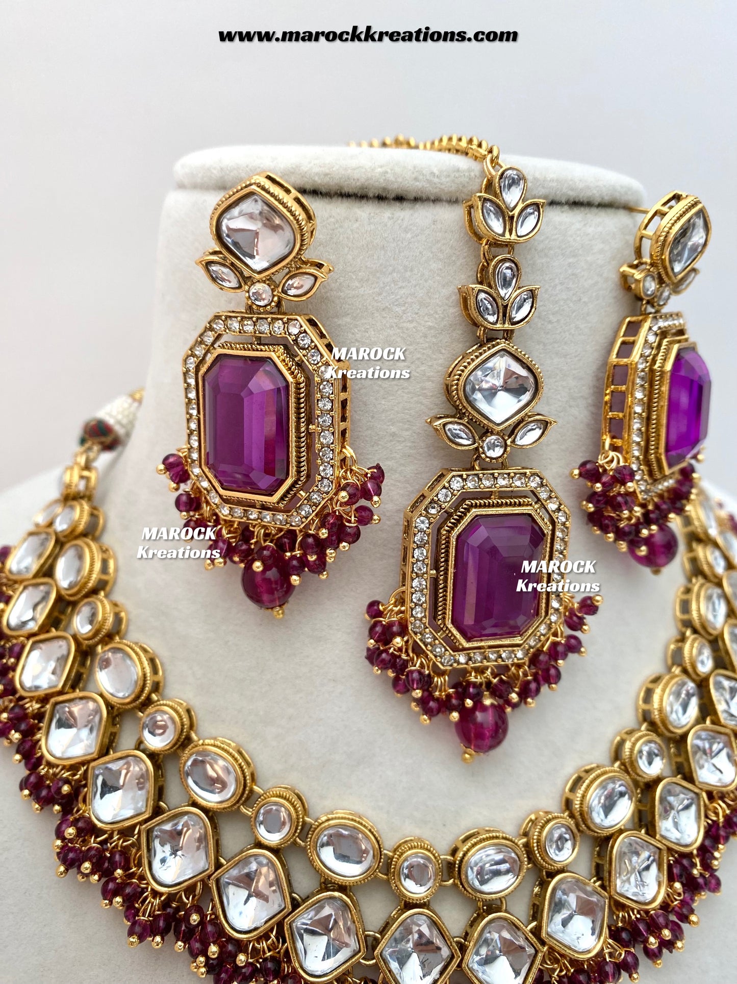 Shabnam Premium Quality Kundan Statement Necklace set